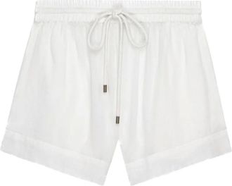The Great. Shorts elasticizzati Delta con coulisse - Bianco