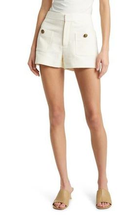 Frame Denim Pintuck Tweed Shorts in Cream at Nordstrom Rack, Size 12