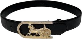 Celine Pre-owned Vintage Leren Riem - Dames - Vintage Accessoires - Zwart - ONE Size - Leer - Vintage