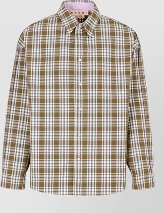 Marni checked shirt button down collar pocket