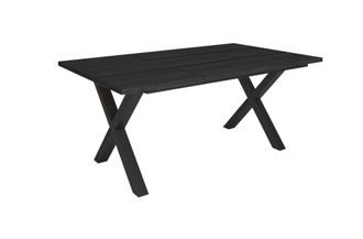 Skraut Home Mesa comedor efecto madera negro 167x90x74cm