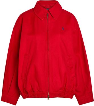 Polo Ralph Lauren Logo-embroidered Twill Jacket - Red - S (UK8-10 / S)