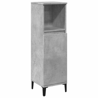 vidaXL Vidaxl Armadietto Da Bagno Grigio Cemento 30x30x100 Cm In
