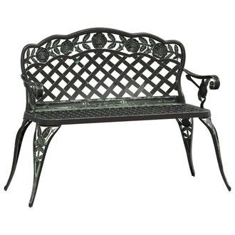 vidaXL Banco De Jard&iacute;n 108 Cm De Aluminio Verde