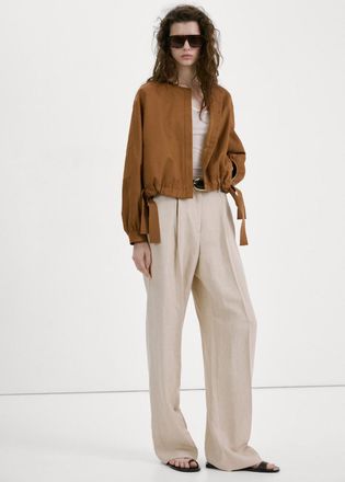 Mango Giacca lyocell elastici marrone - Donna - XS - MANGO