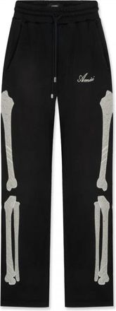 Amiri Bones Oversized Sweatpant - Heren - Straight fit broeken - Zwart - M - Katoen - Broeken