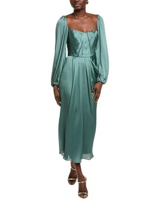 Lela Rose Draped Midi Dress