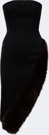 DAVID KOMA Asymmetric bustier dress