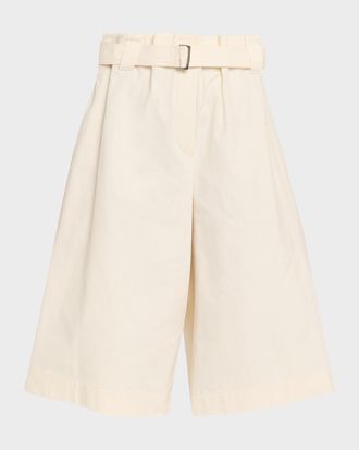 Brunello Cucinelli Belted Wide-Leg Bermuda Shorts