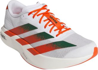 adidas Unisex adidas White Miami Hurricanes Adizero Evolution SL Running Shoes at Nordstrom, Size 14
