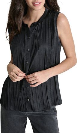 DKNY Dkny Sleeveless Crinkle Top