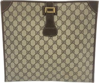 Gucci Pre-owned Clutches, female, Brown, Size: ONE SIZE Pre-owned Vintage Clutch