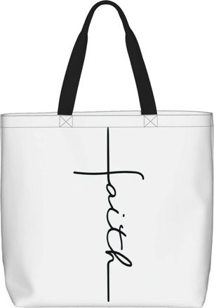 Generic Women Handbag Faith Jesus Christianty Vertical Travel Tote Bag Large Capacity Casual Beach Travel Bags, For Work, Daily, Graduation, Holiday, Christma