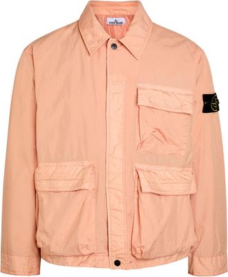 Stone Island Crinkled Shell Jacket - Pink - XL