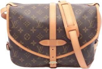Louis Vuitton Pre-owned Cross Body Bags, female, Brown, Size: ONE SIZE Pre-owned Saumur 30 Shoulder Bag