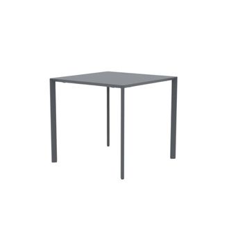 MondoViro Mesa de jard&iacute;n cuadrada de metal gris 80x80 cm 75h