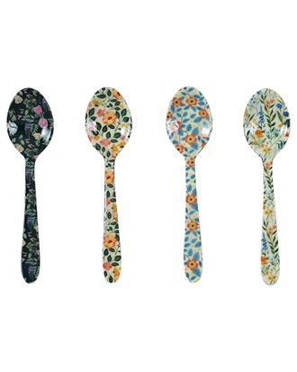 TOV Furniture Tov Furniture Set Of 4 Planted Tea Spoons In Mixed Garden Prints
