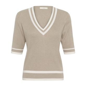 Inwear Leenah Pul&oacute;ver de Pico - Knitwear - Mujer - Beige - S
