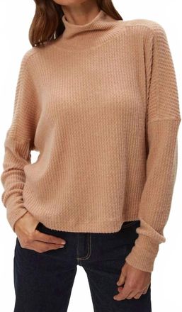 Michael Stars Womens Wynn Mock Neck Top In Cumin