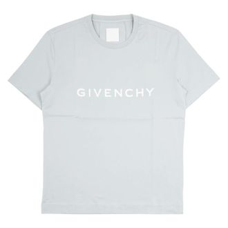 Givenchy T-Shirts, male, Blue, Size: XL Slim Fit Logo T-Shirt
