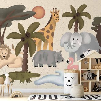 OEM Carta Da Parati Fotografica - Africa Per Bambini - Animali Dalle Forme Semplici