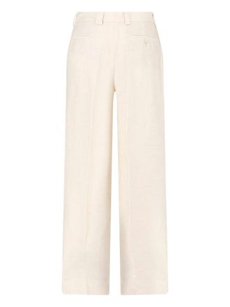 Incotex Womens Trousers Cream Linen