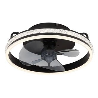 Netlighting Cataleya Ceiling Fan Black 3 Blade LED Dimmable 2700-6500K Remote