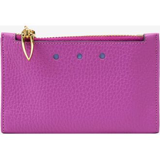 Tusk Ascot Slim Card Case with Zip Coin Pocket in Magenta at Nordstrom