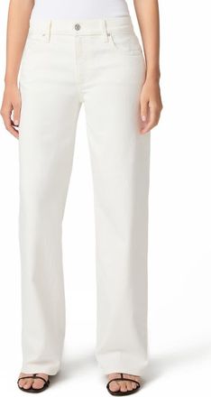 Paige Dana Low Rise Relaxed Straight Leg Jeans in Tonal Ecru at Nordstrom, Size 31