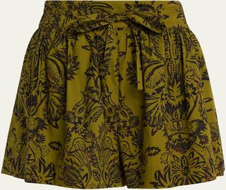 Ulla Johnson Rowan Belted Cotton Shorts