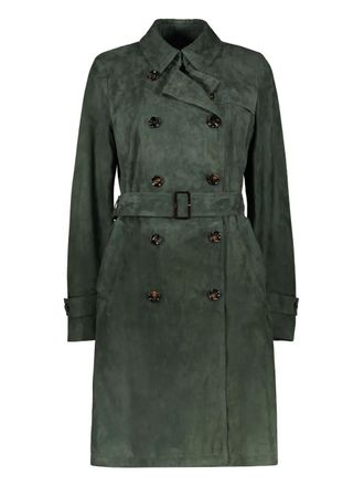 Moorer Avignon sude trench coat - Green