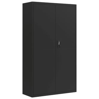 vidaXL Armadio Classificatore Nero 105x40x180 Cm In Acciaio - Vidaxl