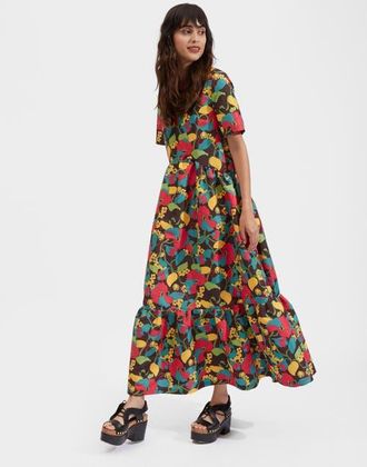 La DoubleJ Belle Dress Vines Brown at Nordstrom, Size X-Small