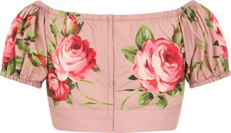 Dolce & Gabbana Womens Crop Top Cotton Pink