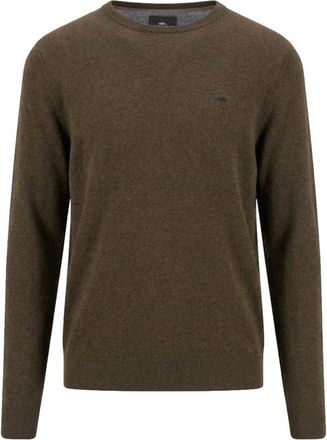 Fynch-Hatton Truien & Vesten, Heren, Bruin, 2Xl, Ronde hals gebreid