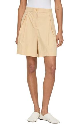 Lafayette 148 New York Jane Pleated Wide Leg Shorts in Halo Yellow at Nordstrom, Size X-Small