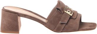Baldinini Suede Mule - Dames - Muiltjes - Bruin - 36 EU - Leer - Schoenen