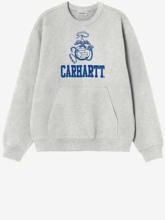 Carhartt Work in Progress Logo-Embroidered Cotton Sweatshirt - Gray