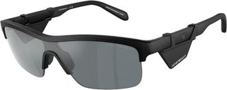 Emporio Armani Mirror Grey Zonnebril - Heren - Zonnebrillen - Zwart - 35 MM - Accessoires