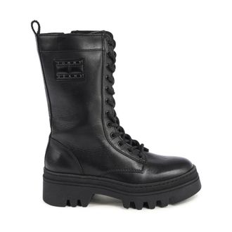 Tommy Hilfiger Dames, Schoenen, Zwart, Maat: 36 EU Leer