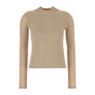 Max Mara Falesia Ronde hals gebreid - Dames - Ronde hals truien - Beige - L - Truien & Vesten