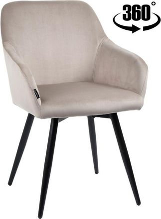 OEM Silla Giratoria Tapizada Esmo, Terciopelo Beige