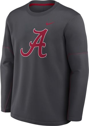 Nike Alabama Sideline Coaches Nike Mens Therma-FIT College Long-Sleeve T-Shirt in Grey | 03BR08DJABN-6P4