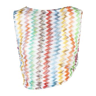 Missoni Sleeveless Tops, female, Multicolor, Size: M Zig-zag Top