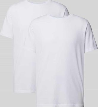 Tommy Hilfiger T-Shirt mit geripptem Rundhalsausschnitt im 2er-Pack in Weiss, Gr&ouml;&szlig;e M