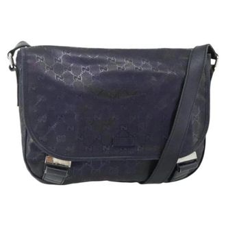Gucci Vintage, unisex, Paars, ONE Size, Leer, Pre-owned Vintage Cross Body Bag