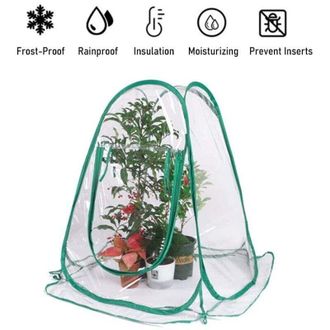 OEM Mini Invernadero Plegable Para Plantas, Invernaderos De Jard&iacute;n De Pvc, Protecci&oacute;n Para El Cultivo De Flores, Refugio Contra La Lluvia Para Jardiner&iacute;a,