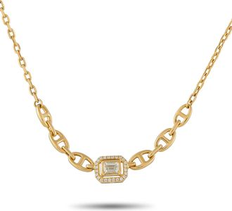 Luxury Bazaar 18K Yellow Gold 0.65ct Diamond Necklace ANK19801-Y