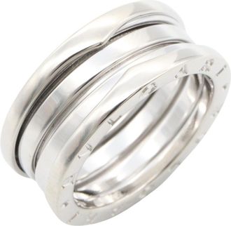 Bulgari Silver White Gold (18K) Band Ring (Pre-Owned)