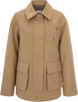 Patrizia Pepe Licht Jack - Dames - Zomerjassen - Beige - XS - Katoen - Jassen